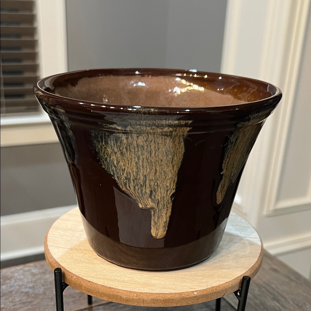 Ceramic Brown Glazed Planter